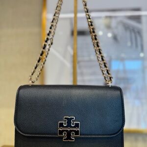 Tory Burch Black Leather Shoulder Bag